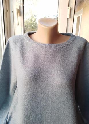 Шерстяной акриловый свитер джемпер пуловер большого размера батал шерсть4 фото