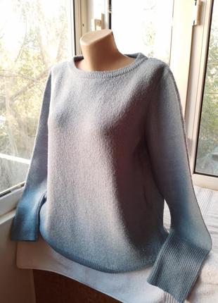Шерстяной акриловый свитер джемпер пуловер большого размера батал шерсть6 фото
