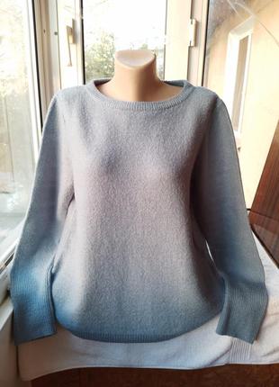 Шерстяной акриловый свитер джемпер пуловер большого размера батал шерсть3 фото