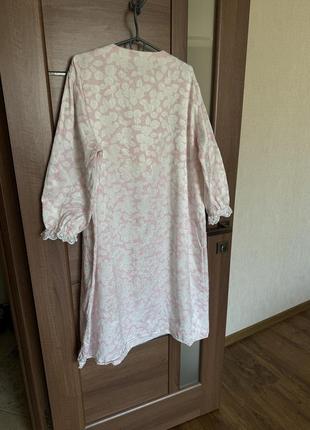Італійська стильна сорочка-ножечка, плаття для сну розмір оверсайз піжама з рюшами5 фото