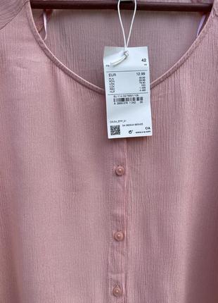 Персиково розовая блуза вискоза3 фото