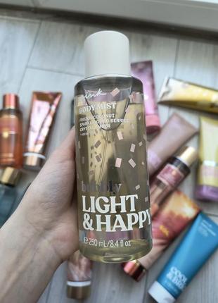 Light happy bubbly pink victorias secret спрей оригінал