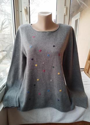Шерстяной свитер джемпер пуловер большого размера шерсть кашемир3 фото