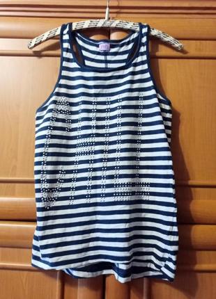 Майка- американка в смужку. f&f.
 s/m, 13-14 yrs.