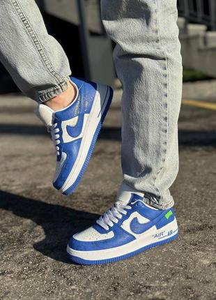 Женские кроссовки nike air force lv by virgil abloh blue9 фото