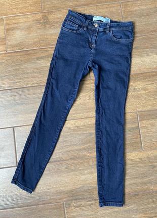 Синие скинни средняя посадка