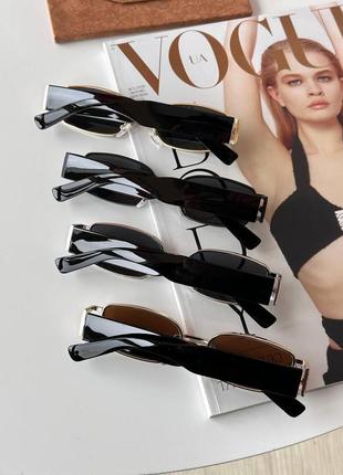 Сонцезахисні окуляри сталева оправа прямокутні7 фото