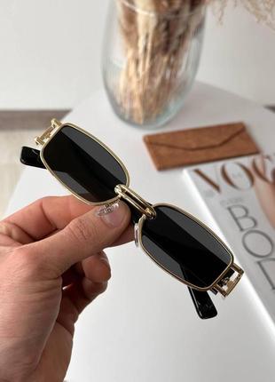 Сонцезахисні окуляри сталева оправа прямокутні6 фото