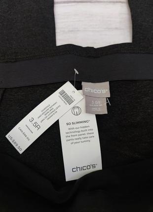 Женские брюки понте chicos juliet straight-lead graphite heather grey3 фото