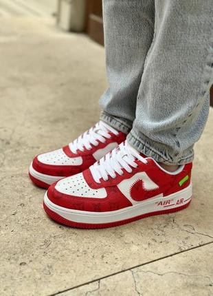 Женские кроссовки nike air force lv by virgil abloh red5 фото