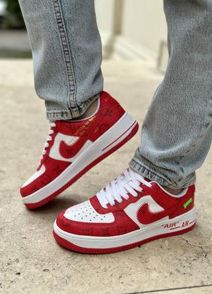 Жіночі кросівки nike air force lv by virgil abloh red9 фото