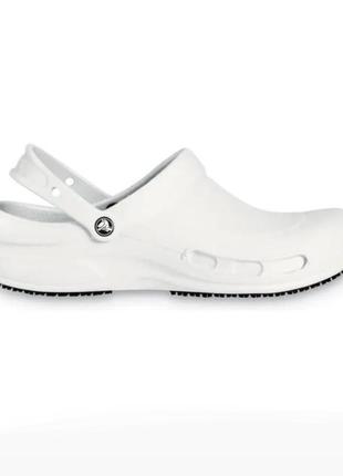 Белые кроксы шлепанцы сабо бренда crocs croslite ude m7- w9 eur 39-40