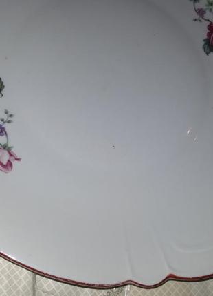 Большое блюдо тарелка барановка с цветочками 60-х4 фото