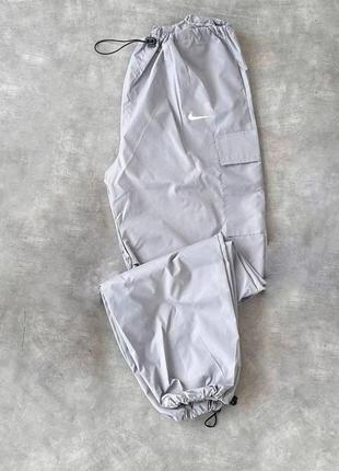 Женские спортивные штаны карго из плащевки5 фото