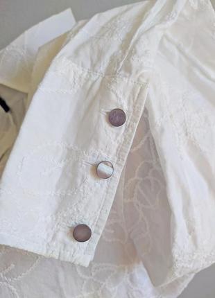 Бавовняна блуза з вишивкою, otto kern*5 фото