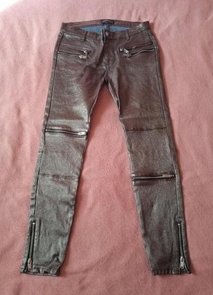 Стильные блестящие джинсы zara1 фото