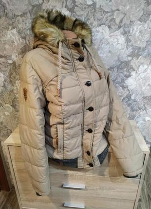 Nakitano женская зимняя куртка размер l с шляпой3 фото