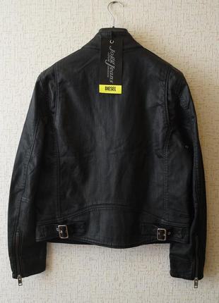 Мужская джинсовая куртка diesel черного цвета.5 фото