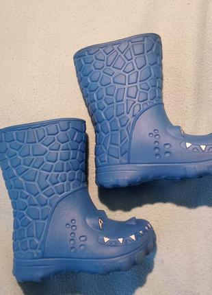 Літні резинові чоботи- крокодильчики, устілка 13,3 см2 фото