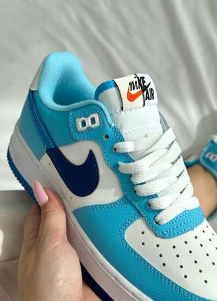 Женские кроссовки nike force blue white2 фото