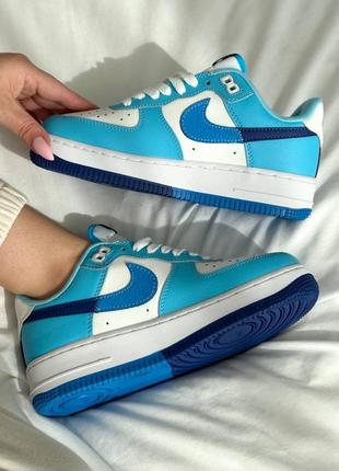 Женские кроссовки nike force blue white3 фото