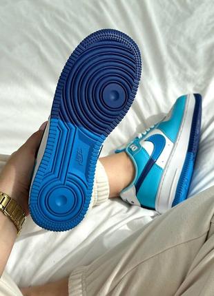 Женские кроссовки nike force blue white6 фото