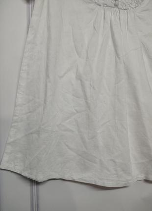 Легкая коттоновая блуза с элементами вышивки4 фото