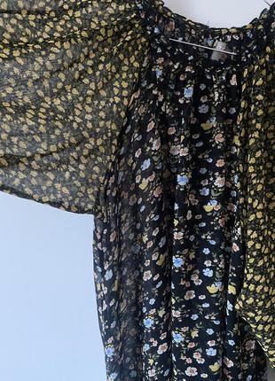 Asos сукня плаття в квіти вільне оверсайз міді міні5 фото