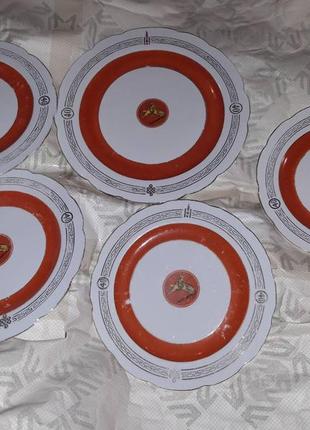 Набор тарелок снза с позолотой большие блюда