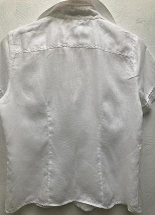 Essentiel базова біла лляна блуза , розмір м5 фото