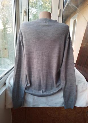 Брендовый шерстяной свитер джемпер пуловер большого размера батал шерсть7 фото