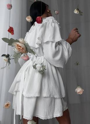 Женское короткое платье со съемной баской5 фото