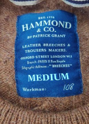 Вовняний чоловічий світер з круглою горловиною з косами hammond & co by patrick grant8 фото