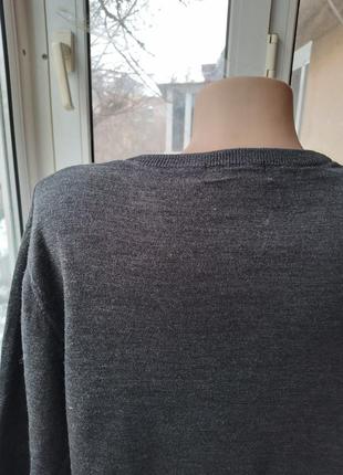Вовняний светр джемпер пуловер великого розміру батал вовна8 фото