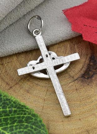 Хрестик срібло 925 хрест срібний декоративний 35573 фото