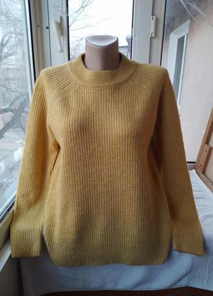 Брендовый шерстяной свитер джемпер пуловер большого размера шерсть3 фото