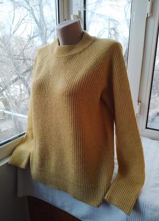 Брендовый шерстяной свитер джемпер пуловер большого размера шерсть6 фото