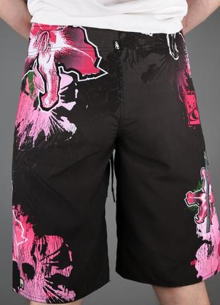 Oneill мужские шорты серо-черные с цветами пляжные размер 28 xs3 фото