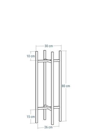 Підставка для квітів металева orizon craft x 80х30х30 біла