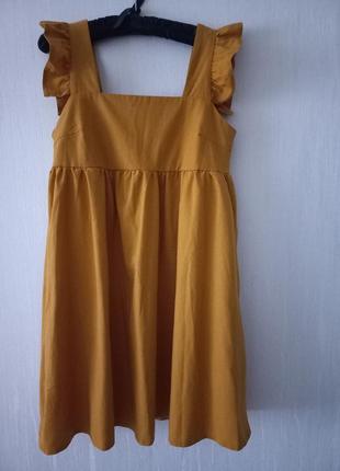 Платье сарафан летний в составе лен4 фото