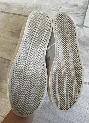 Белые легкие кожаные кроссовки кеды6 фото