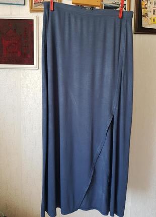 Комфортная длинная юбка из натуральной ткани2 фото