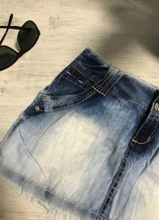 Женская джинсовая юбка2 фото