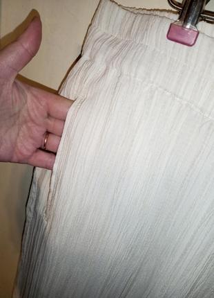 Стрейч,лёгкие,широкие,укороченные брюки-кюлоты-жатка с карманами,батал,lindex5 фото