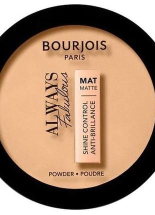 Матирующая компактная пудра для лица bourjois always fabulous matte powder 115 golden ivory, 10 г1 фото