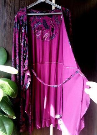 Шикарное, новое, трикотажное, мягенькое платье сукня назапах цветы. вискоза9 фото