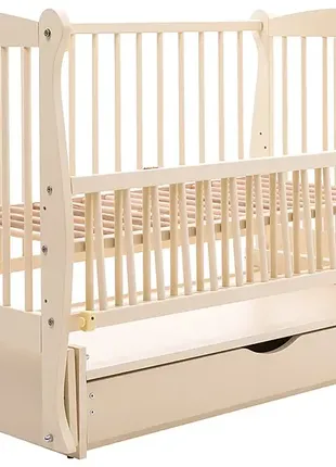 Кровать babyroom грация dgmyo-3 маятник, ящик, откидная сторона бук6 фото