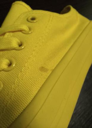 Уценка желтые кеды кроссовки converse текстиль 37 р 23,5 см женские летние4 фото