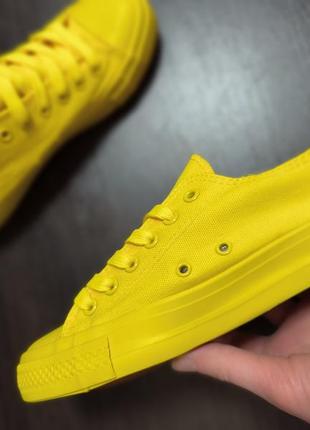 Уцінка жовті кеди кросівки converse текстиль 37 р 23,5 см жіночі літні3 фото