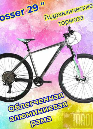 Велосипед горный crosser 29 дюймов рама алюминиевая 15.5" гидравлические тормоза
